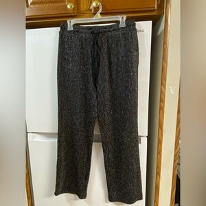Forever 21 Black and Silver Striped Pants